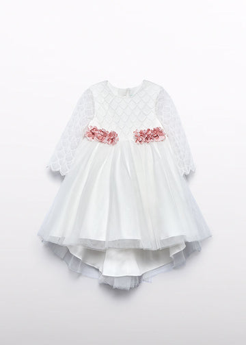 Abito tulle ricamo neonata Abel&Lula 5501