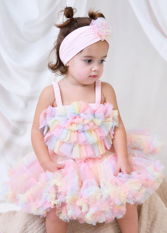 Kitty Baby Tutu Skirt Rainbow Angel's Face