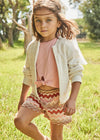 Completo shorts zigzag e maglietta per bambina Mayoral 3209