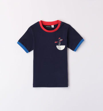 T-Shirt blu bambino Sarabanda 08114