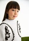 Completo pantalone maglia ricami bambina Abel&Lula 5729