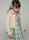 Cardigan in maglia colletto pellicciotto bambina Mayoral 4362