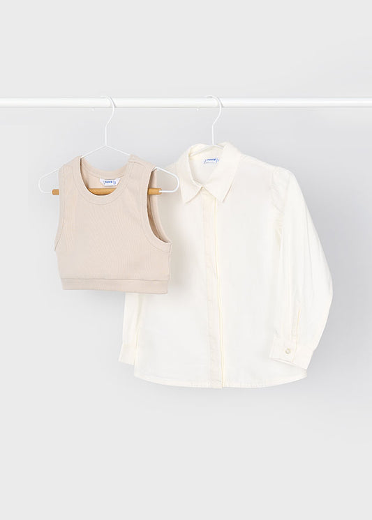Completo gilet e blusa bambina Mayoral 4317
