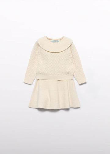 Completo gonna tricot pellicciotto neonata Abel&Lula 5514