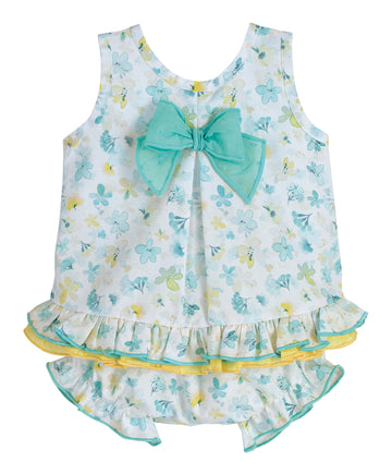 Abito con culotte per neonata Calamaro Baby 22079