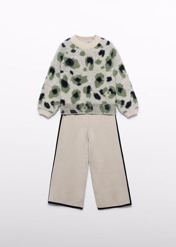 Completo pantalone leopardo bambina Abel&Lula 5733