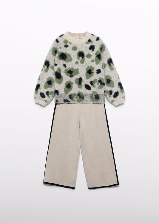 Completo pantalone leopardo bambina Abel&Lula 5733