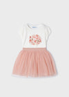 Completo t-shirt e gonna in tulle Mayoral bambina 3953