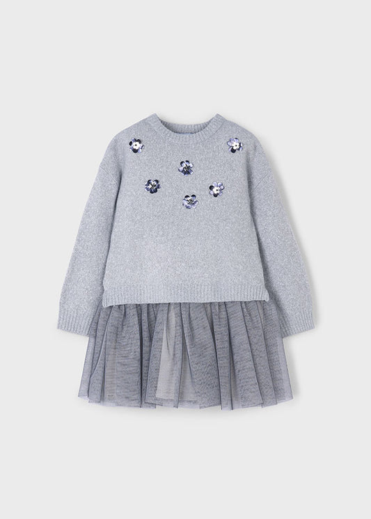 Vestito tricot combined bambina Mayoral 4918