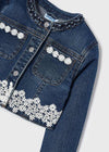 Giubbotto jeans fantasia fiori Mayoral bambina 3475