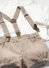 Completo pantalone camicia con bretelle per neonato Mayoral Newborn 2257