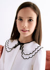 Blusa chiffon colletto ricamo bambina Abel&Lula 5612