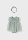 Pagliaccetto in tulle con fascia per neonata Mayoral Newborn 1659