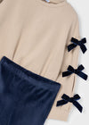 Completo leggings e felpa fiocco bambina 4725