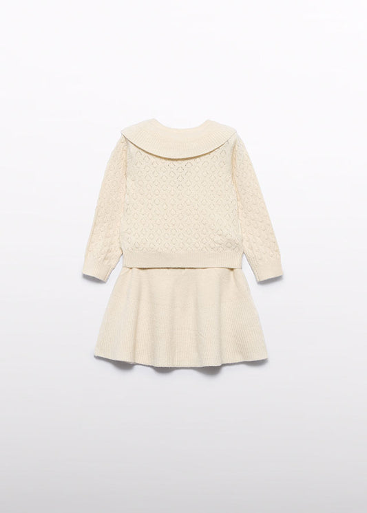 Completo gonna tricot pellicciotto neonata Abel&Lula 5514
