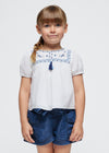 Blusa con ricami Mayoral bambina 3180