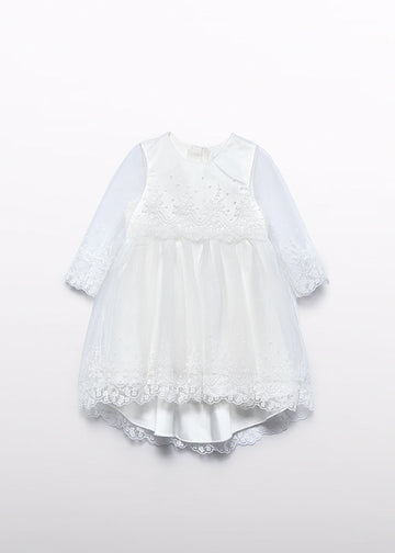 Abito tulle ricamo neonata Abel&Lula 5503