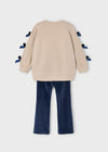 Completo leggings e felpa fiocco bambina 4725