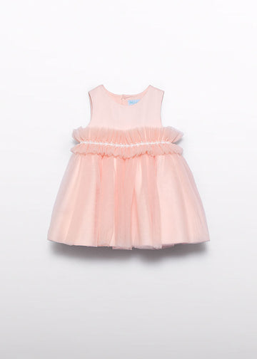 Vestito in tulle volant per neonata Abel&Lula 5011