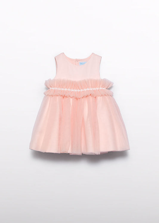 Vestito in tulle volant per neonata Abel&Lula 5011