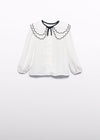 Blusa chiffon colletto ricamo bambina Abel&Lula 5612