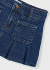 Gonna denim con pieghe bambina Mayoral 4901