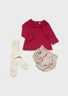 Completo short e collant in tricot per neonata Mayoral Newborn 2256