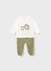 Completo ghettina in ciniglia con collo per neonato Mayoral Newborn 2562