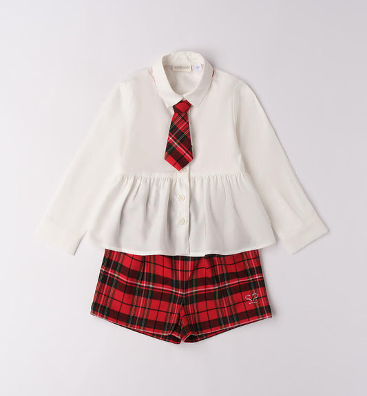 Completo Natalizio da bambina Sarabanda 0F372