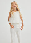 Completo pantalone satin per bambina Abel&Lula 5235