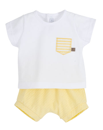 Completo t-shirt e culotte per neonato Calamaro Baby 11108