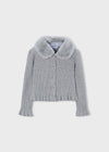 Cardigan colletto pellicciotto bambina Mayoral 4311