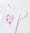 T-shirt per bambina con fiori Sarabanda 08302