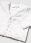 Cardigan con collo a V in tricot per neonato Mayoral Newborn 1392