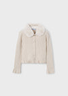 Cardigan colletto pellicciotto bambina Mayoral 4311