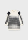 Vestito a righe con fiocco bambina Mayoral 4916