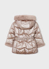 Giaccone metallizzato con cintura bambina Mayoral 4448