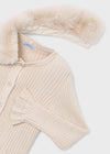 Cardigan colletto pellicciotto bambina Mayoral 4311