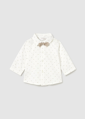 Camicia manica lunga con papillon per neonato Mayoral Newborn 2196
