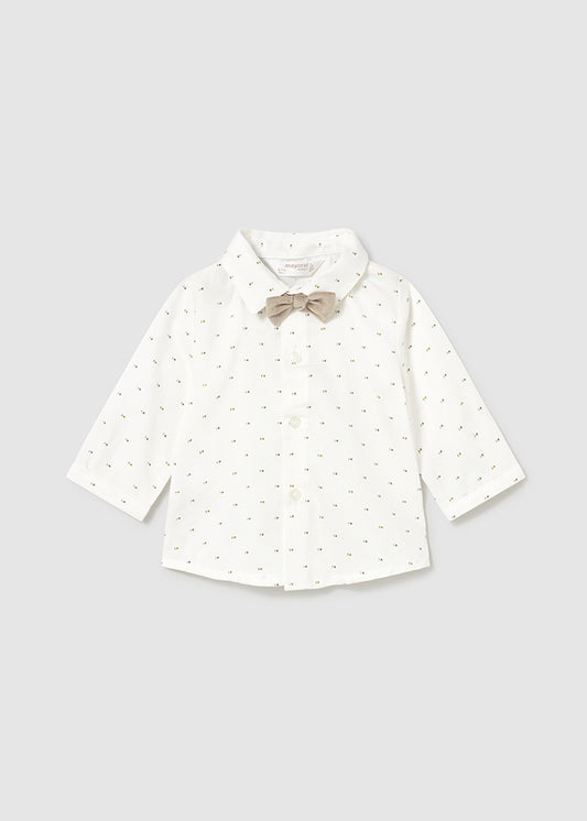 Camicia manica lunga con papillon per neonato Mayoral Newborn 2196