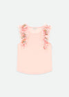 Toni Ruffle Trim Top Peach Primrose Angel's Face