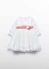 Abito tulle fusciacca contrasto neonata Abel&Lula 5502