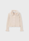 Cardigan colletto pellicciotto bambina Mayoral 4311