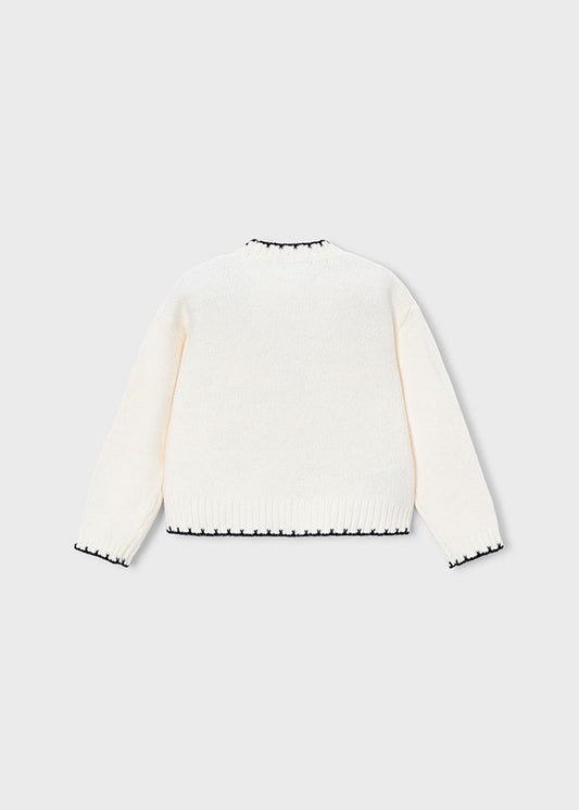 Maglione ricamo lustrini bambina Mayoral 4305