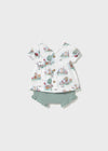 Completo short in tricot per neonata Mayoral Newborn 1257