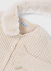 Cardigan colletto pellicciotto bambina Mayoral 4311