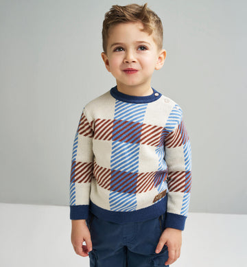 Maglione bambino a righe Sarabanda 0F107