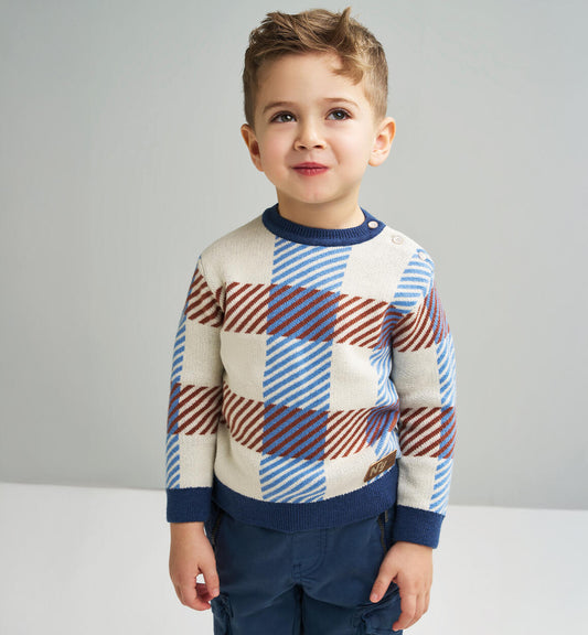 Maglione bambino a righe Sarabanda 0F107