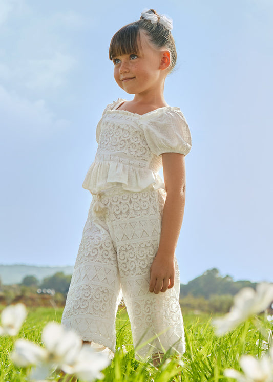 Pantalone lungo uncinetto Mayoral bambina 3529