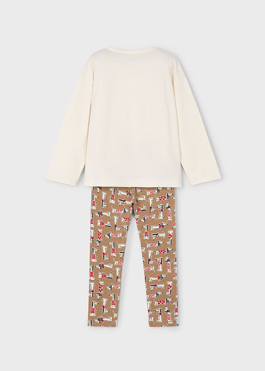 Completo leggings stampato e maglietta bambina Mayoral 4719